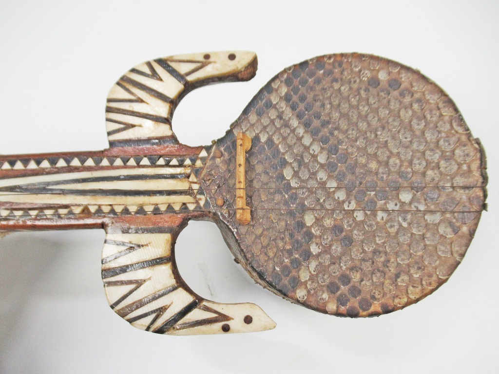 ◆[C77]ラワープ　ウイグル人の楽器　全長/約52cm　本蛇革使用　民族楽器　_画像9