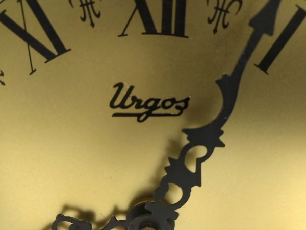□Urgos ウルゴス ドイツ製 置時計 チャイム レトロ アンティーク A-2-28-23 @100□_画像8