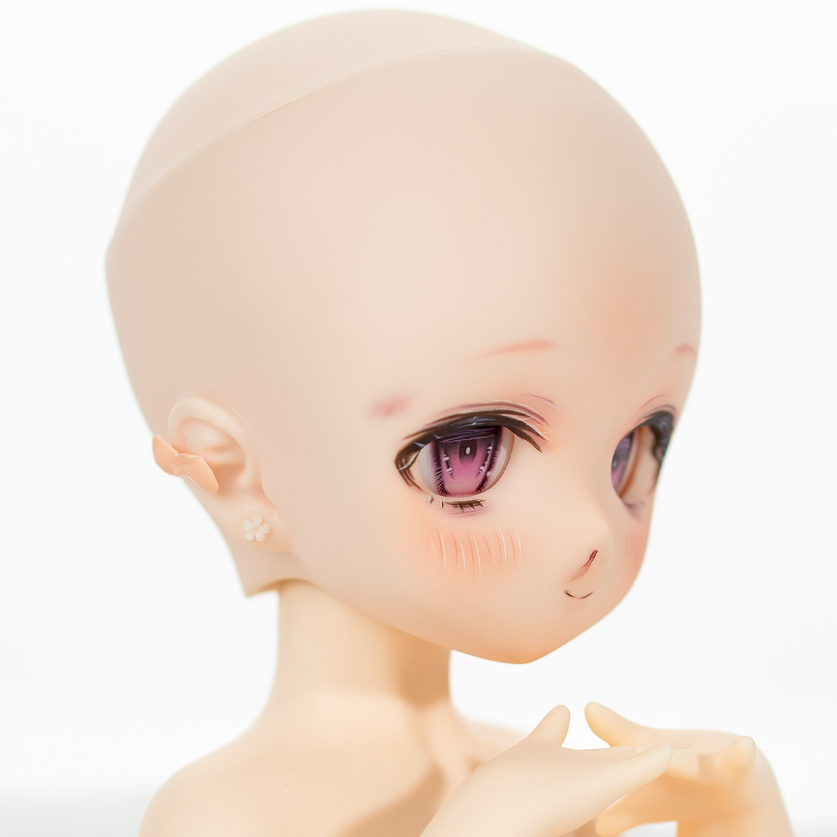 Aoi＊葵 DDH01 セミホワイト SW肌 カスタムヘッド + 碁石アイ + 自作眼帯 + 自作アクセサリーセット_画像9