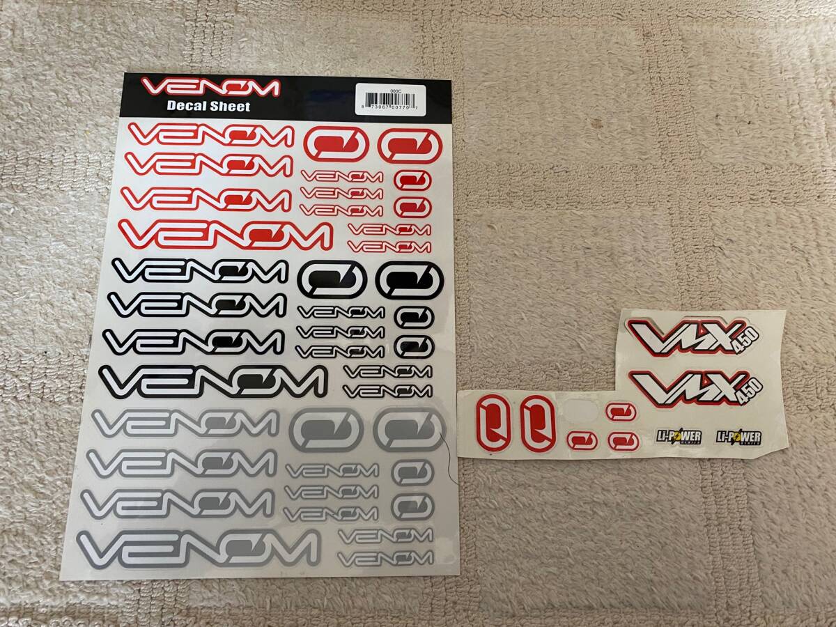 Venom 1/4ダートバイク VMX450_デカールの残りです