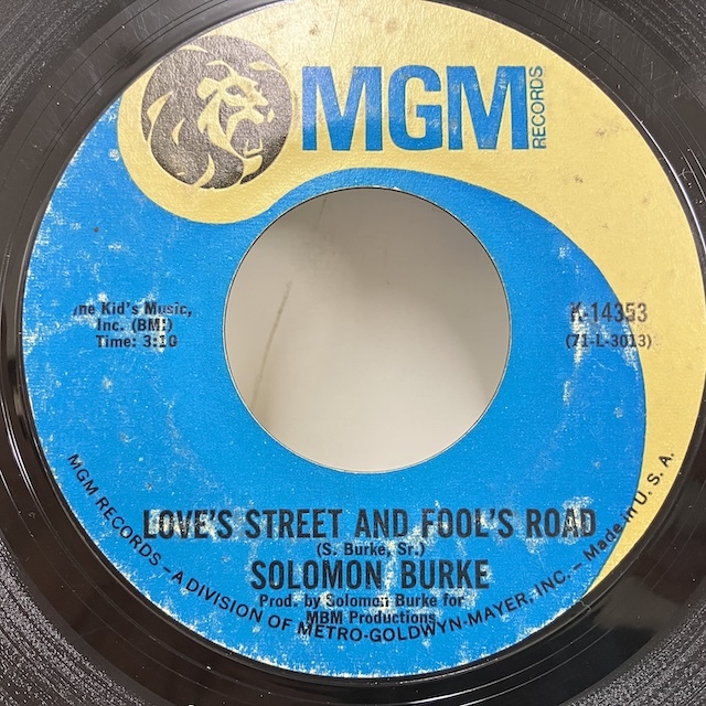 ★即決 7インチ Solomon Burke / I Got To Tell It - Love's Street And Fool's Road K14353 米オリジナル、2曲入り7インチ。_画像1
