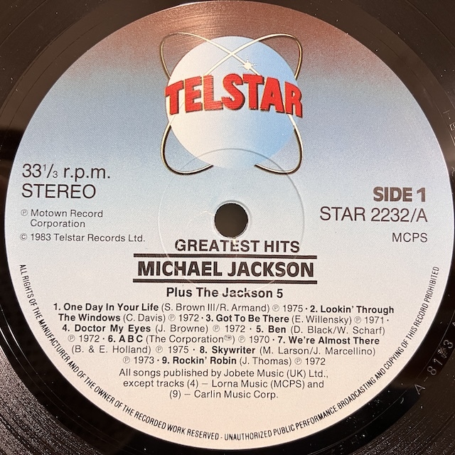 ★即決 SOUL Michael Jackson Plus The Jackson 5 / 18 Greatest Hits STAR2232 d2793 英盤 編集盤 I WANT YOU BACK_画像3