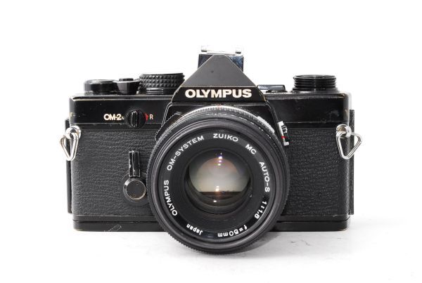 ★実用品★ オリンパス OLYMPUS OM-2N ボディ ブラック + レンズ ZUIKO AUTO-S 50mm F1.8 ★シャッター全速 露出計 完動★ #H34100-110の画像1