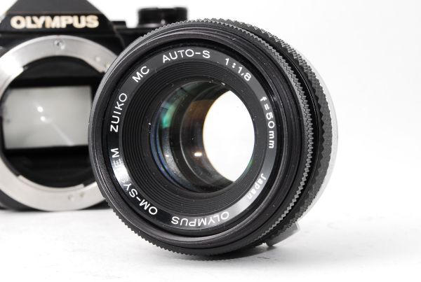 ★実用品★ オリンパス OLYMPUS OM-2N ボディ ブラック + レンズ ZUIKO AUTO-S 50mm F1.8 ★シャッター全速 露出計 完動★ #H34100-110の画像6