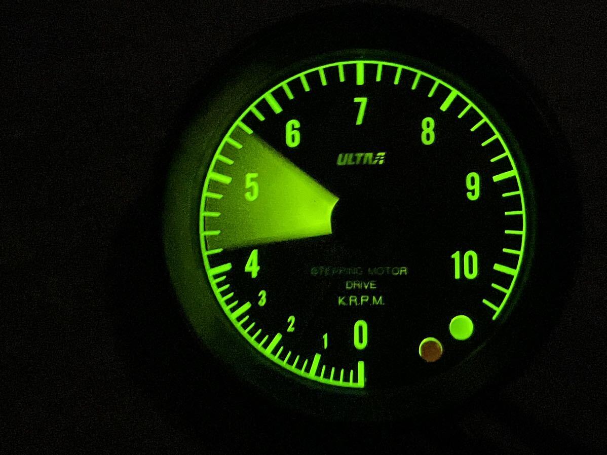  rare ULTRA Ultra ste pin g electronic tachometer 80 pie pi-k warning 10000rpm turbo car 