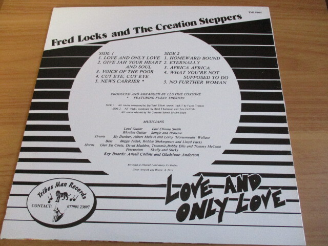 FRED LOCKS, CREATION STEPPERS LP！LOVE AND ONLY LOVE, 高品質 ROOTS, 美盤_画像2