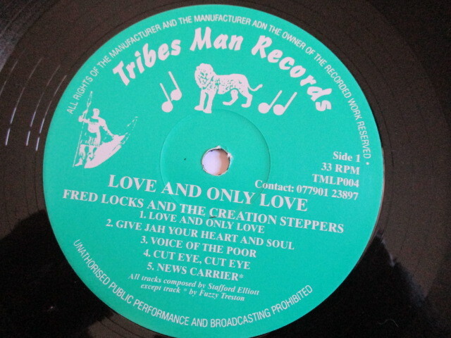 FRED LOCKS, CREATION STEPPERS LP！LOVE AND ONLY LOVE, 高品質 ROOTS, 美盤_画像3