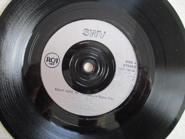 SWV 7！RIGHT HERE, HUMAN NATURE MIX, UK 7インチ EP 45, 概ね美品_画像3