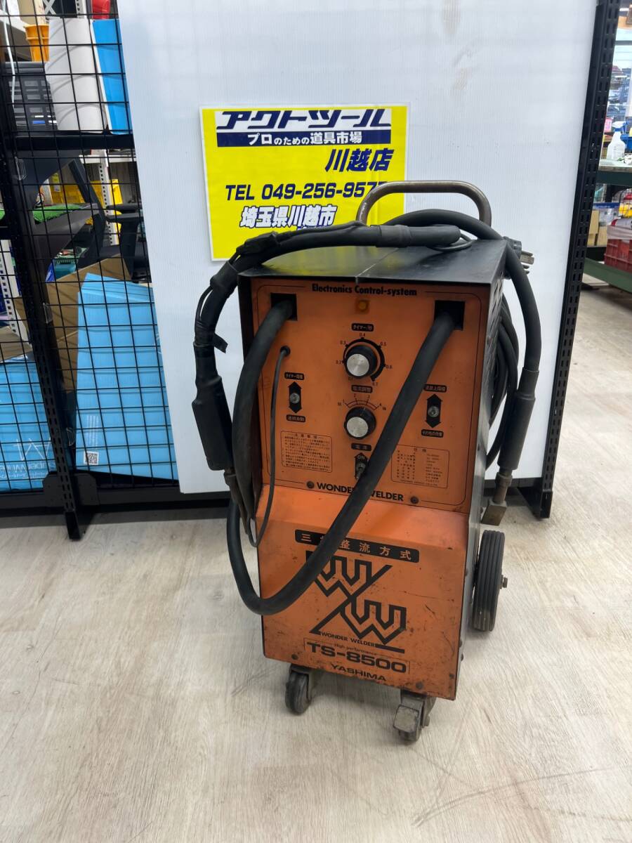 18go【現状品／店頭受取り限定】ヤシマ スポット溶接機 TS-8500 三相整流方式　通電のみ確認　200V30Aプラグ【川越店】