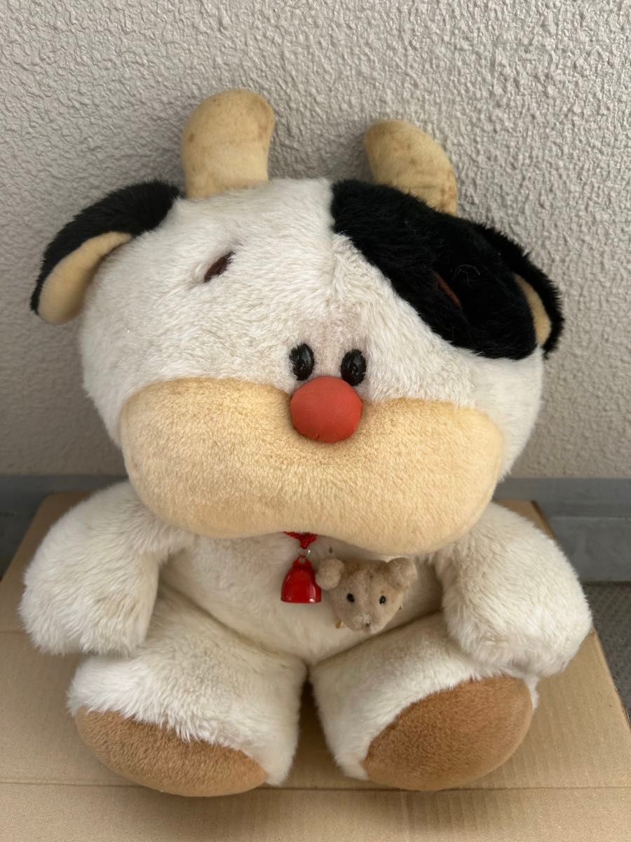 オオイケ モーモー ぬいぐるみ 牛 ウシ 昭和レトロ 当時物 玩具 オオイケ モーモー ぬいぐるみ 牛 ウシ 昭和レトロ 当時物 玩具