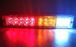 LED テールランプ DC12V/24V汎用2個 バイク トレーラー トラック ライト トレーラー フォークリフト ウインカー ブレーキ バック スモールの画像2