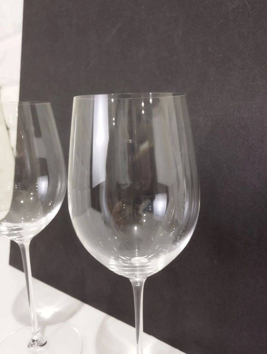E.ワイングラス　REDEL リーデル　2個まとめ グラス コップ ガラス 白ワイン 箱なし 高さ225mm 口径62mm ステム80mm ワイン ペア グラス_画像3