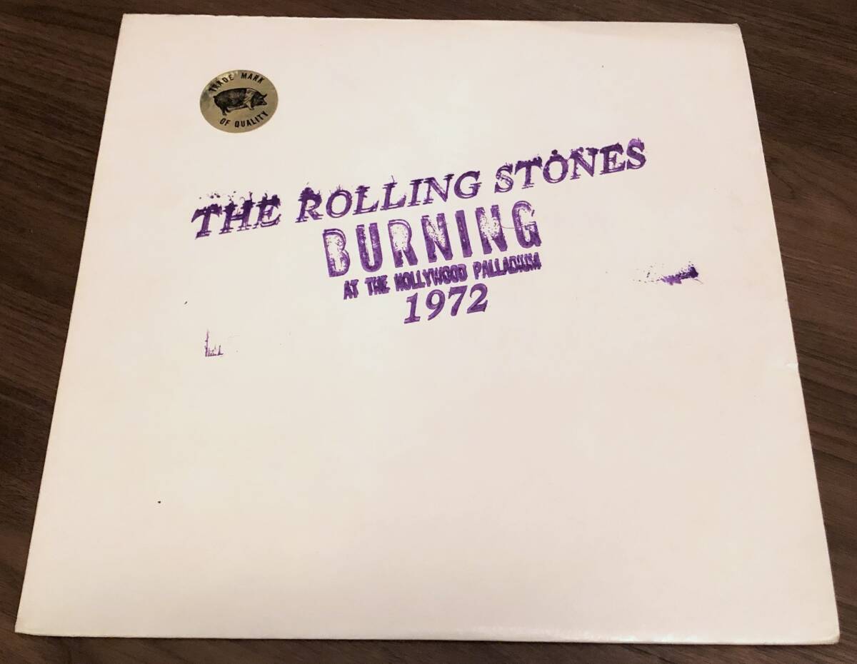 ★ブートLP★THE ROLLING STONES / Burning at the Hollywood palladium 1972★オレンジヴァイナル・Trade mark of quality RS522★の画像1