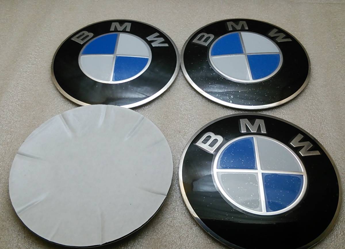 BMW 70mm 青白 ステッカー センターキャップ 4コ X6 X2 ALPINA E46 E39 E36 F30 X5 F10 3シリーズ 5シリーズ 1シリーズ X1 7シリーズ X3 Z4の画像1