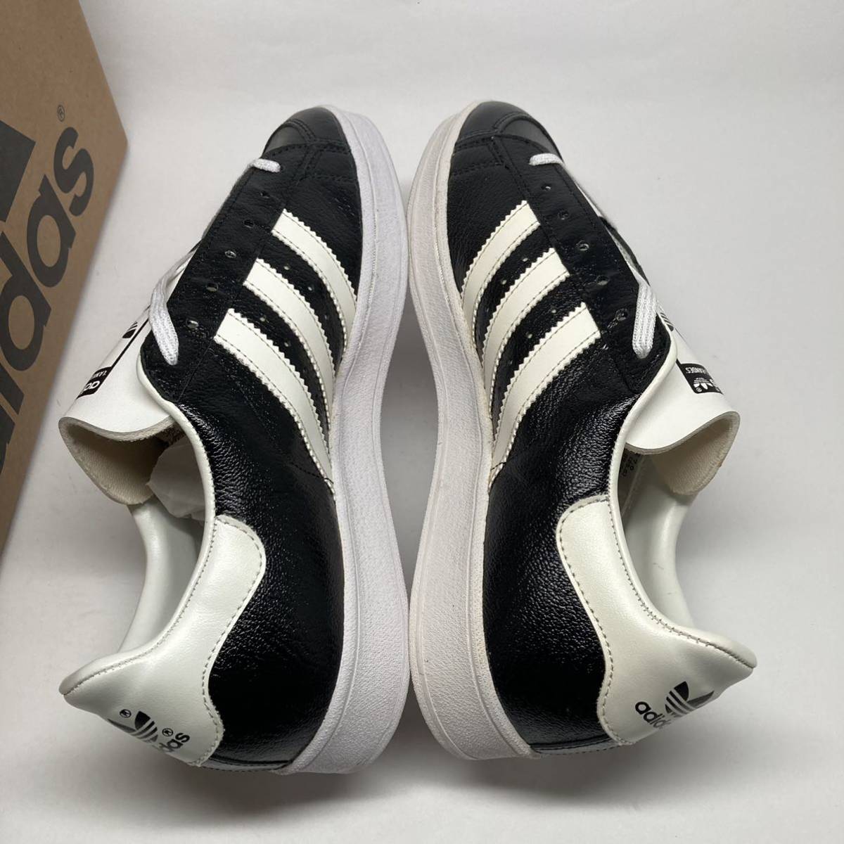 希少! 99年 日本製 adidas SUPERBASKET KL 759800 黒 × 白 UK 7 25.5cm / アディダス スーパーバスケット カンガルーレザー VINTAGE_画像4