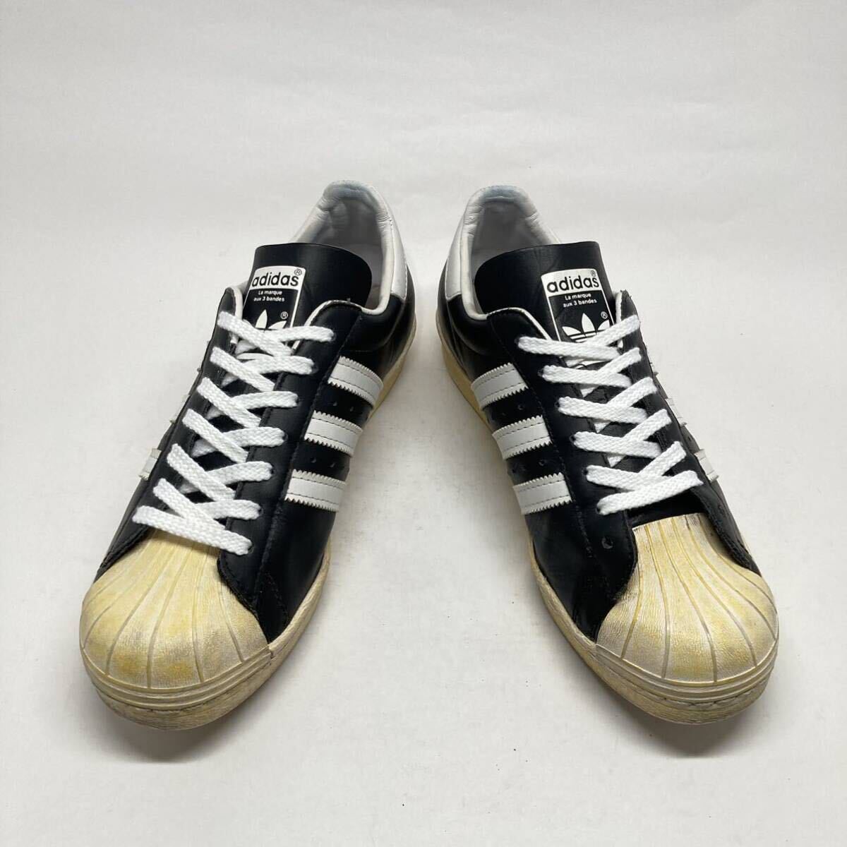 即決!限定! 12製 adidas superstar 80s MITA レザー 黒白 26.5cm Q21662 / アディダス スーパースター ミタ SS_画像5