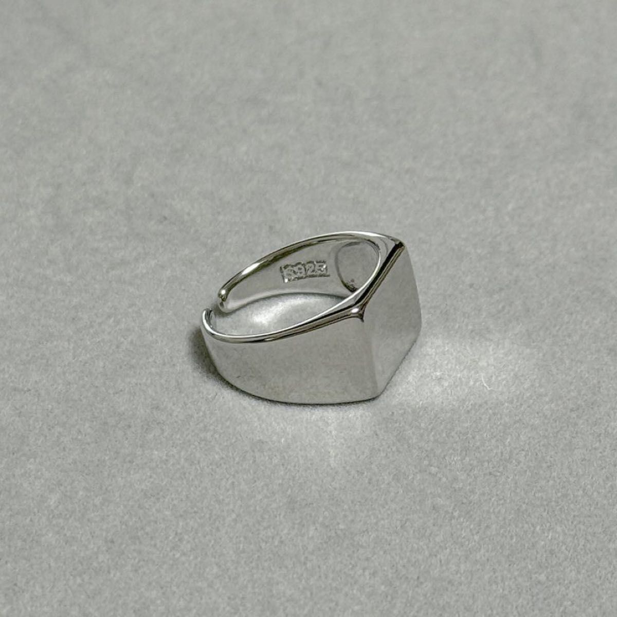 スクエアリング　シグネット　印台　silver925　シルバー　ザラ　フリーサイズ　メンズ　指輪　レディース　ユニセックス