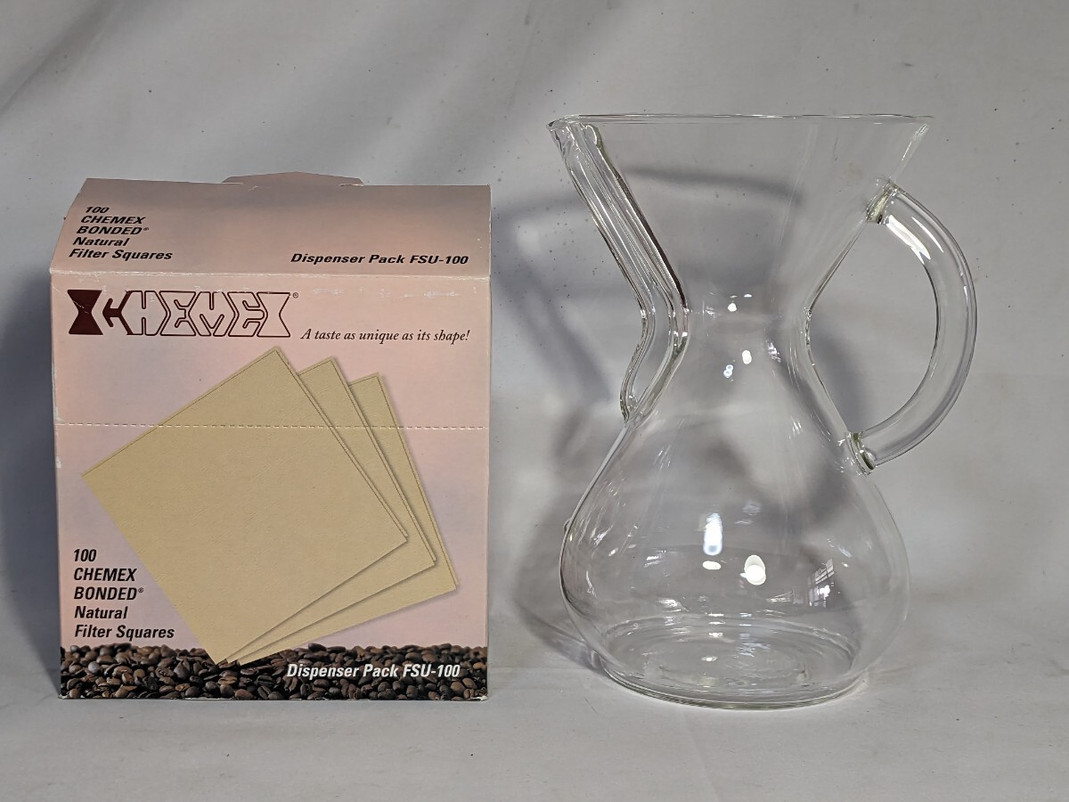 美品　ケメックス　chemex ガラスハンドル　コーヒー　フィルター　ガラス ピッチャー　コーヒーメーカー　CHEMEX_画像1