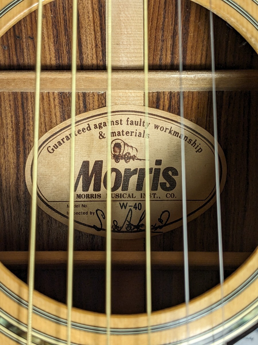 アコースティックギター 弦楽器 楽器 音楽 モーリス Morris アコギ W-40 w-40 ギター 本体 の画像6