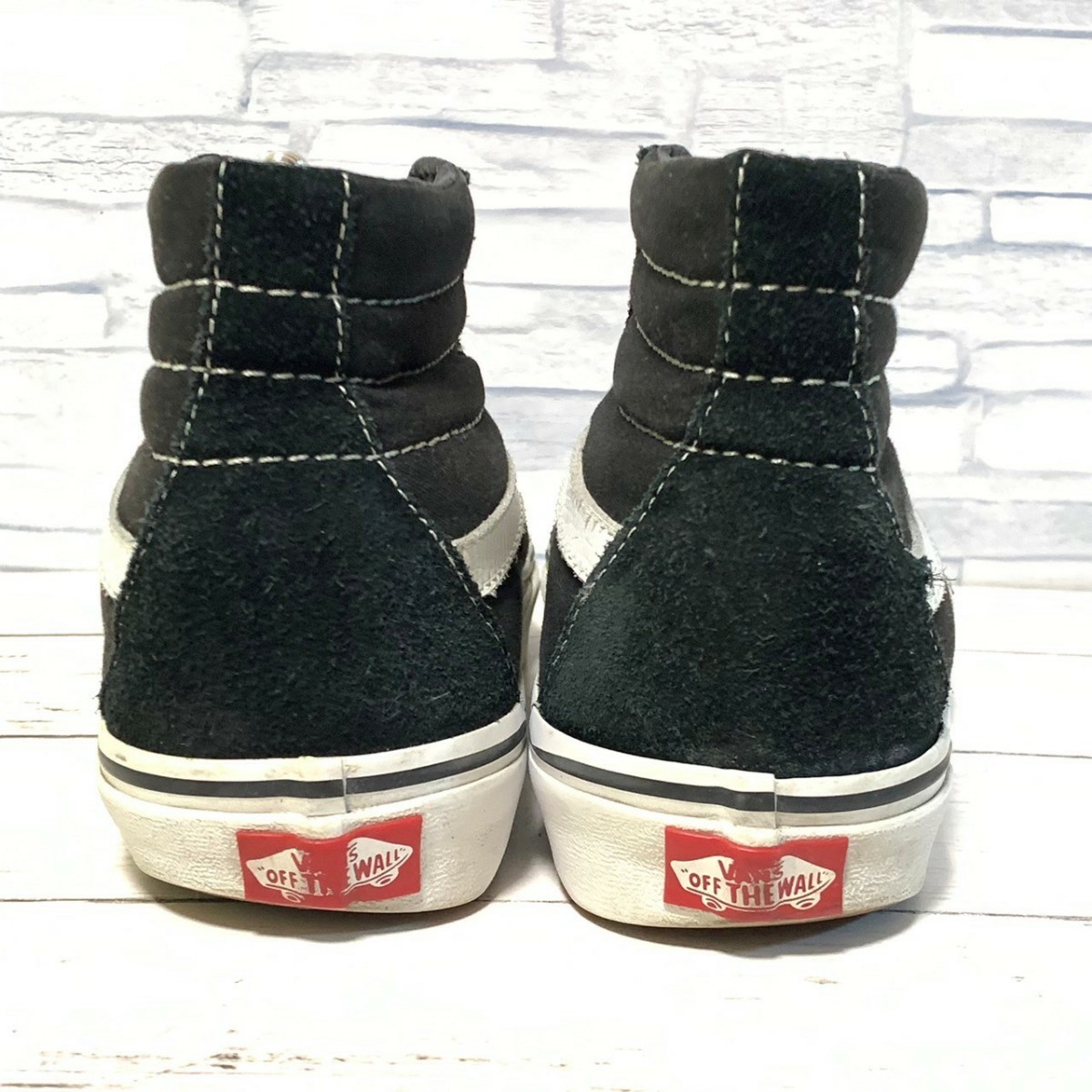 R5719bE VANS バンズ SK8-HI スケートハイ スニーカー ハイカット ブラック×ホワイト レディース 23.5cm スケボー スケーター ヴァンズ_画像6