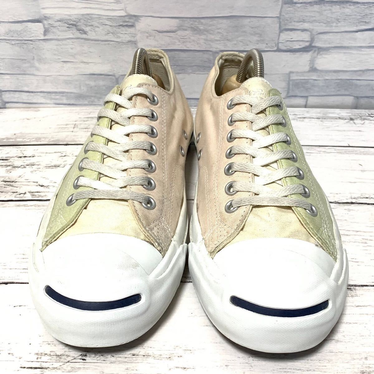 R5731bh【CONVERSE コンバース】スニーカー サイズ 26.5㎝ メンズ ジャックパーセル マルチシャツ グリーン×ホワイト×ピンク 1CK122 の画像5