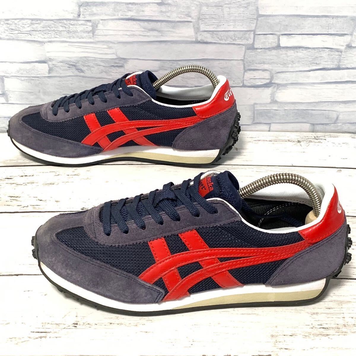 R5755bh【Onitsuka Tiger オニツカタイガー】サイズ 24cm スニーカー ネイビー×レッド レディース EDR 78 1183B395-400 シューズ ロー_画像2