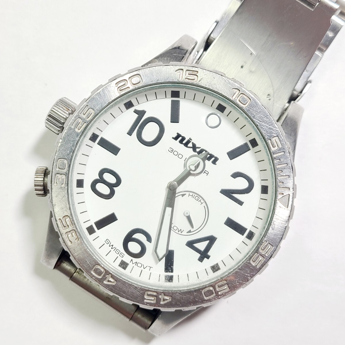 CM11LL NIXON ニクソン 腕時計 SIMPLIFY THE 51-30 51mmビッグフェイス 30気圧防水 高性能 リストウォッチ クォーツ ホワイト文字盤の画像1