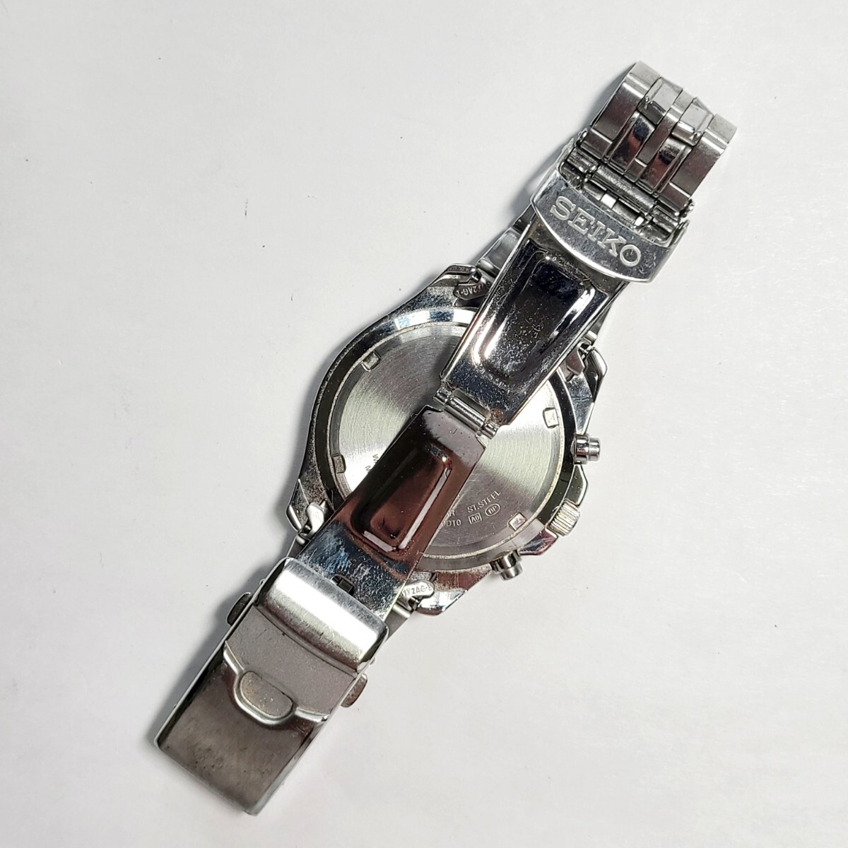 CM28LL SEIKO セイコー プロスペックス 7T62-0DT0 腕時計 PROSPEX メンズウォッチ クロノグラフ シルバー ブラック文字盤 クォーツ_画像4