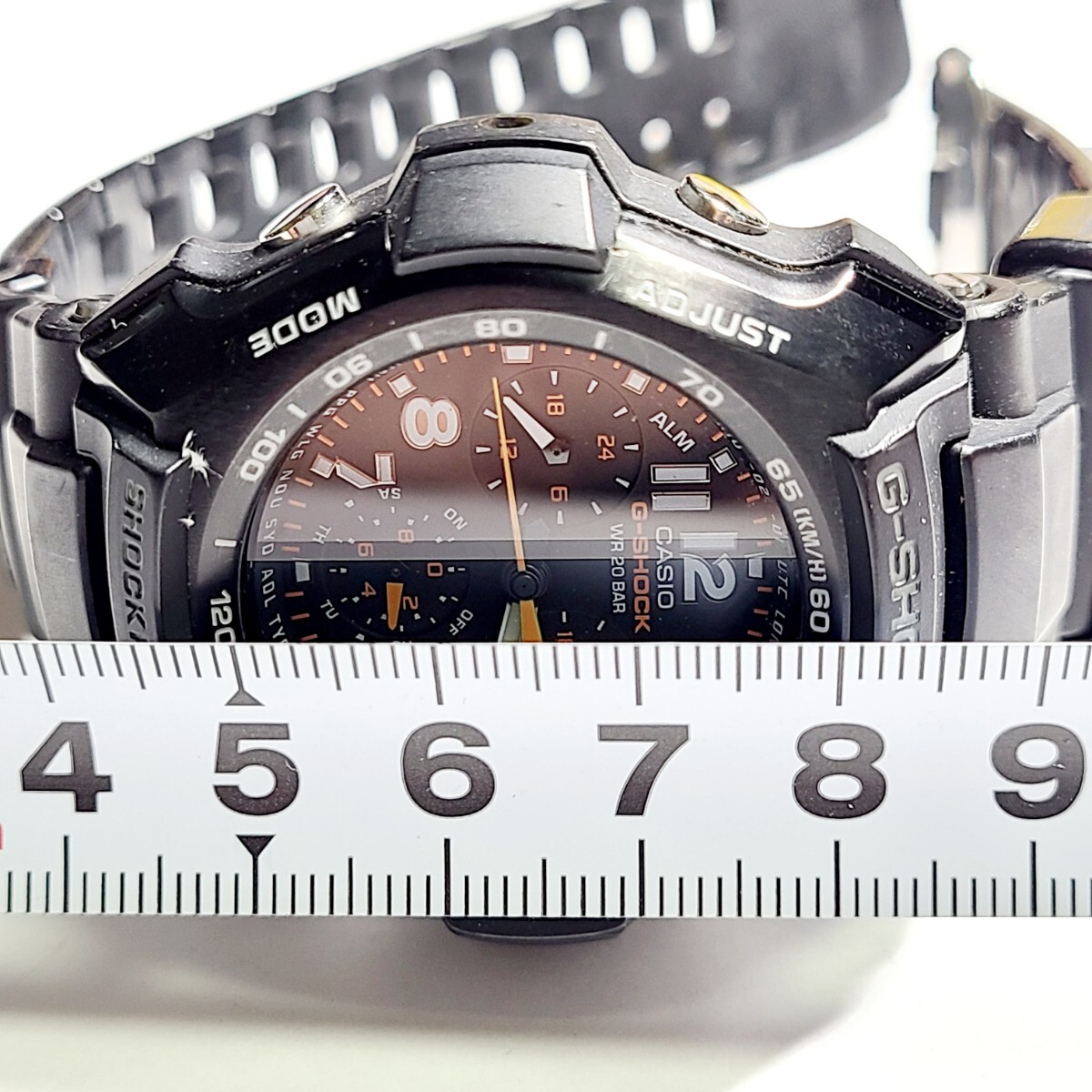 CM62LL CASIO カシオ G-SHOCK Gショック G-1100B 腕時計 電波ソーラー デイト クォーツ ブラック 黒文字盤 メンズウォッチ _画像4