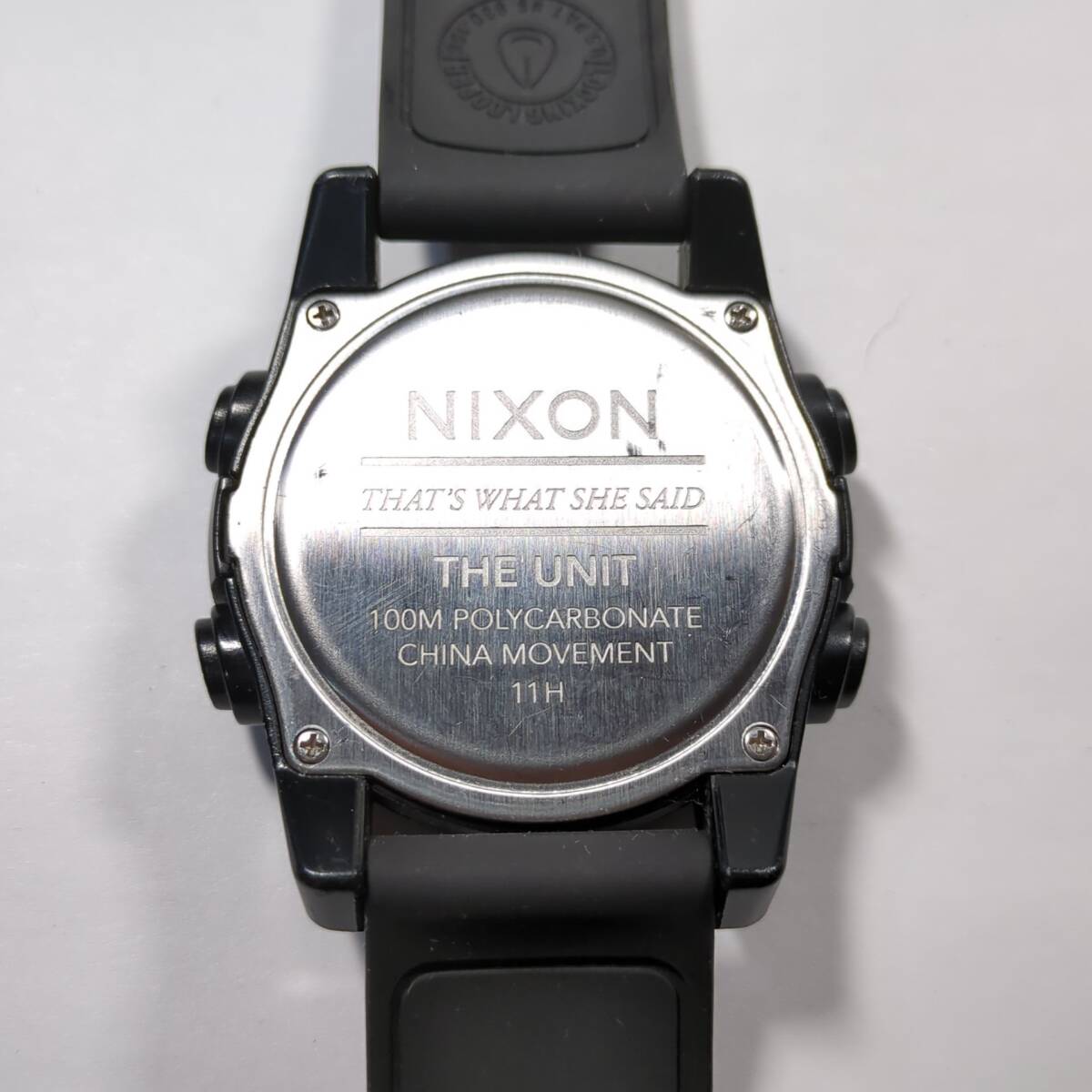 CM114AA NIXON ニクソン THE UNIT ユニット 腕時計 リストウォッチ ブラック ラバーバンド デジタル の画像2