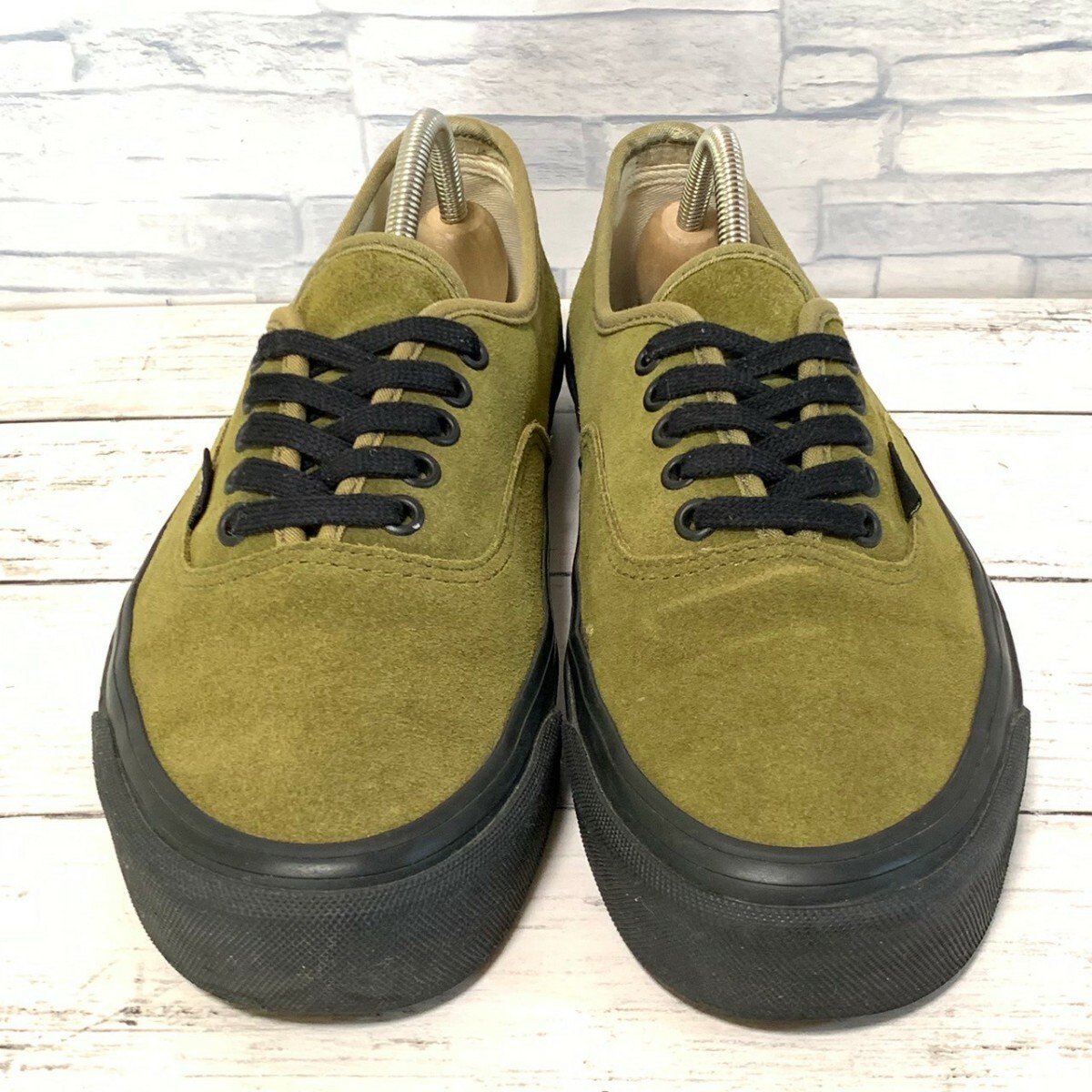 R5841bE VANS バンズ オーセンティック スニーカー 26.5cm メンズ カーキ スエード スケーター スケボー ヴァンズ 靴 シューズ ULTRACUSH_画像4