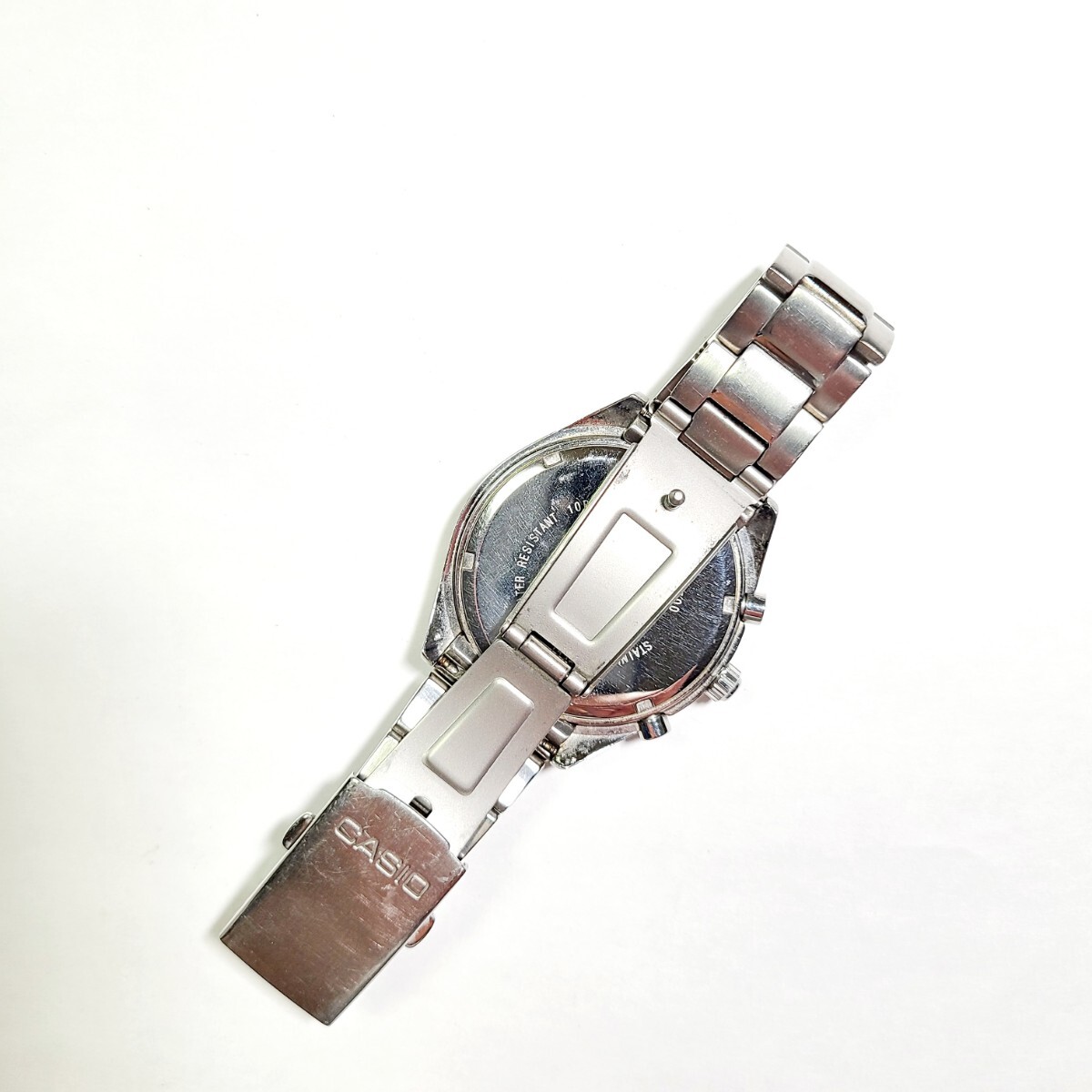 CM91LL CASIO カシオ アージェント ARG-500 腕時計 リストウォッチ クロノグラフ クォーツ ブラック文字盤 シルバー デイト 10気圧防水の画像3