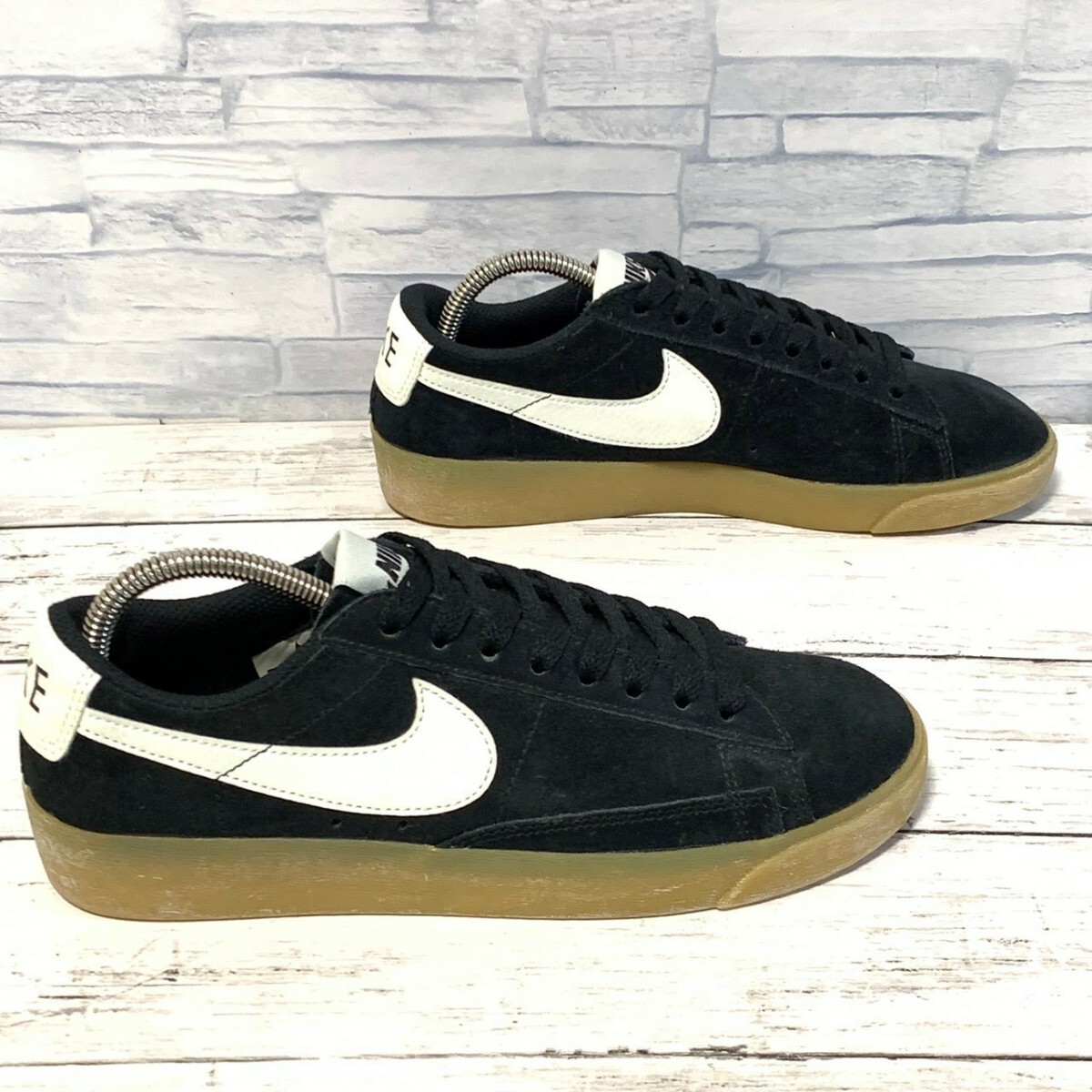 R5859bE NIKE ナイキ BLAZER LOW SD ブレーザー LOW SD スニーカー ブラック×ホワイト レディース 23.5cm ローカット シューズ AV9373-007の画像3