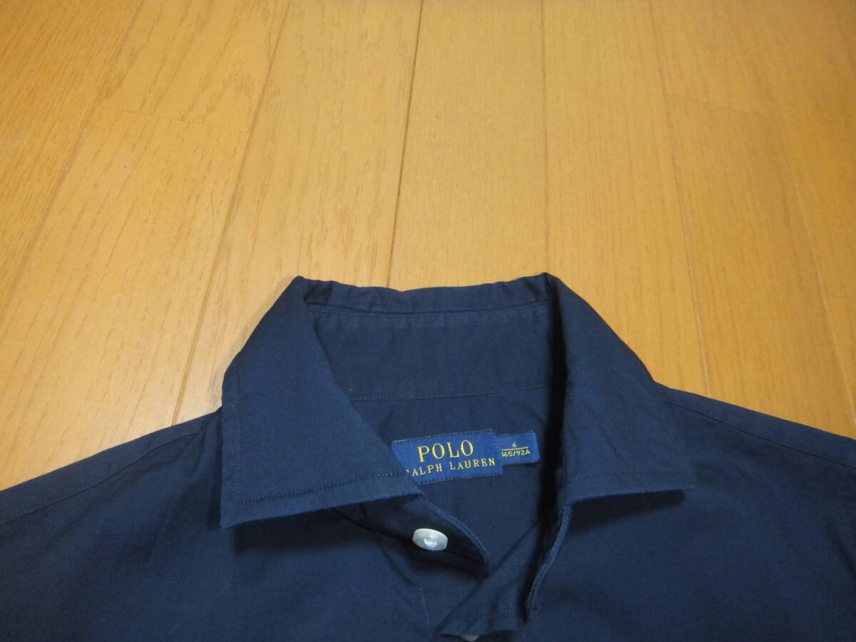 送料250円◎◇RALPH LAUREN　ラルフローレン◇長袖シャツ ポニー刺繍　濃紺　現行タグ／6(M)_画像5