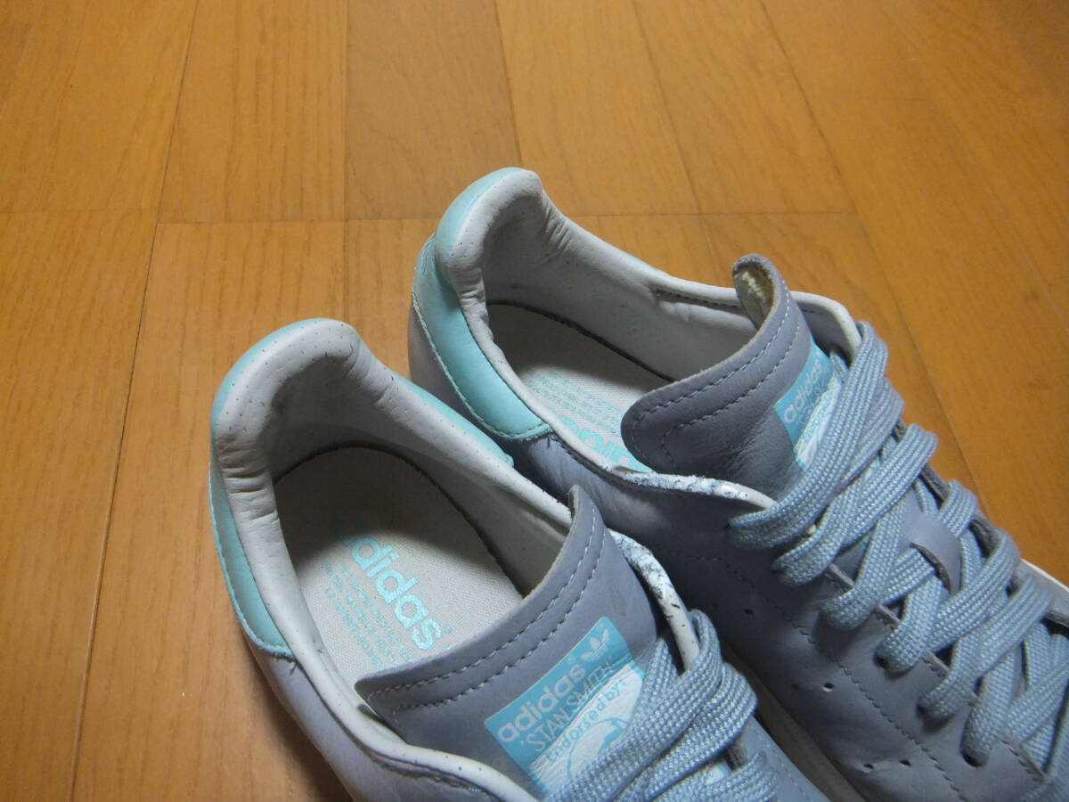 アディダス スタンスミス adidas Stan Smith バルカナイズ グレー／ミントブルーヒールタブ＆タンロゴ Grey/Mint Blue 26cm_画像7