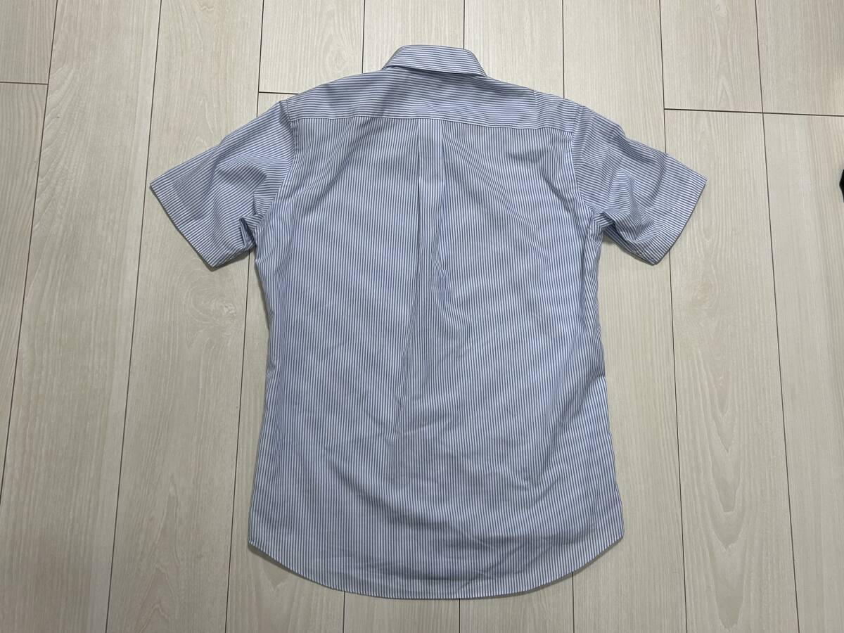 ★UNIQLO ユニクロ ドライイージーケアコンフォートストライプシャツ 半袖シャツ Mサイズ BLUE★_画像5