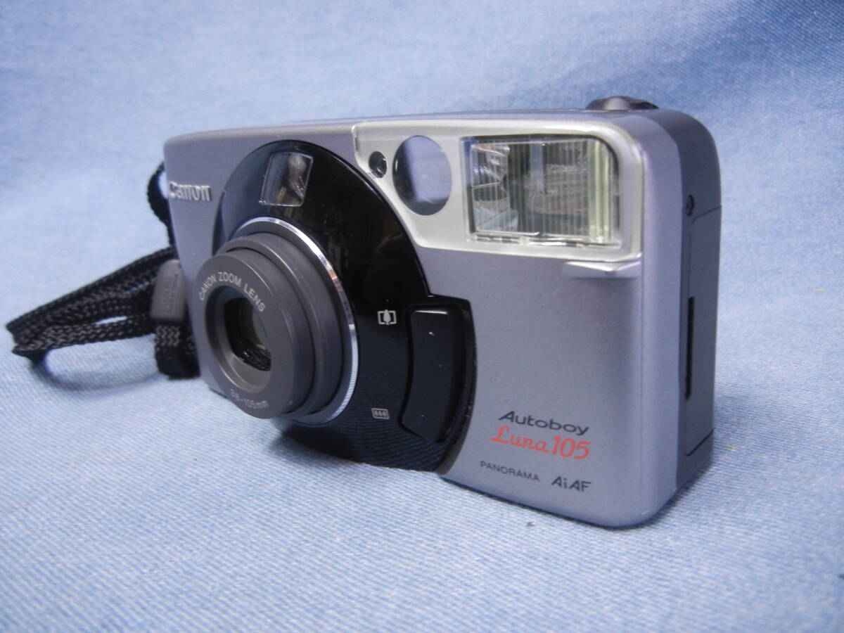 CANON キヤノン Autoboy Luna 105 フィルムカメラ PANORAMA コンパクトカメラ　レンズ：CANON　ZOOM　LENS　38-105mm　シャター動作_画像3