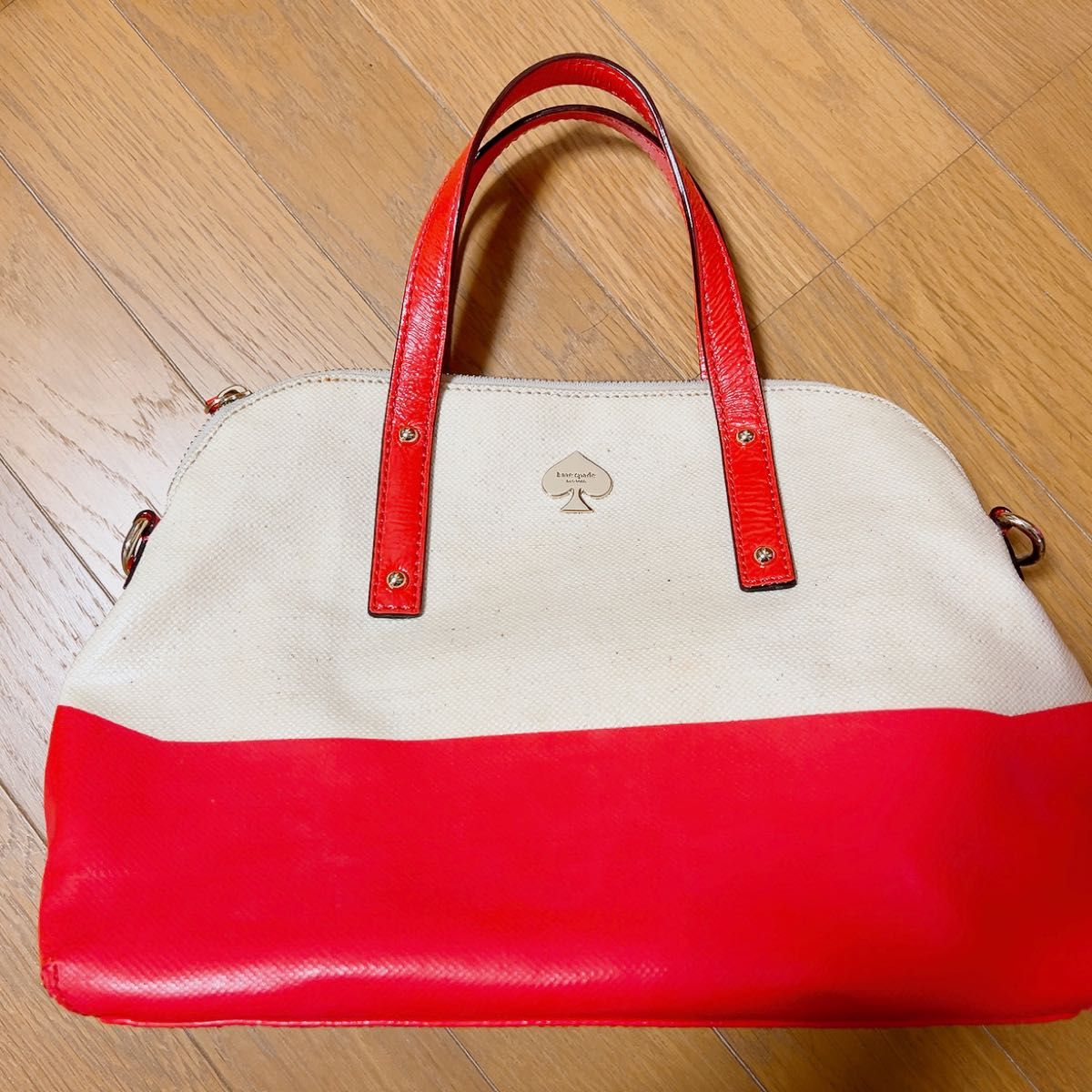 ケイトスペード オレンジバイカラー2wayバッグkate spade ハンドバッグ 2way ショルダーバッグ