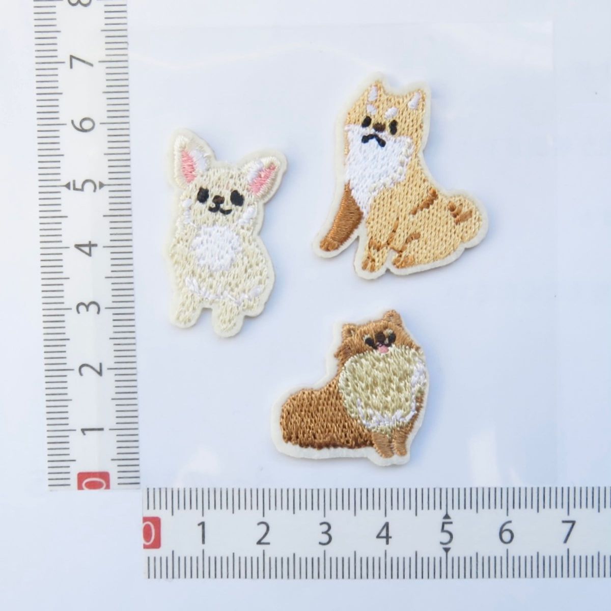 【3種セット】いぬ 刺繍 アイロンワッペン アップリケ 犬 動物 I3-1 手芸用品　アレンジ　パッチ　柴犬　チワワ　ポメラニアン