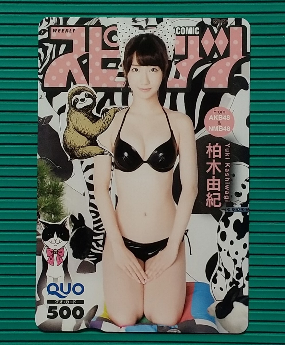 ゆきりん.≪ : 抽プレ　柏木由紀　/　週刊BIG COMICスピリッツ オリジナル クオカード QUO500　1枚 。_画像1