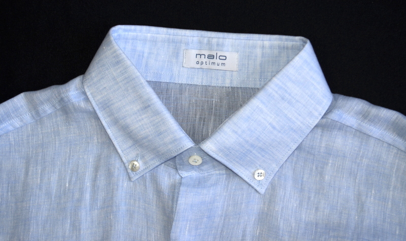 未使用品 新品級 malo マーロ 上質リネン 長袖シャツ size 41 日本L程度 トップ カジュアルに 春夏 メンズ_画像5