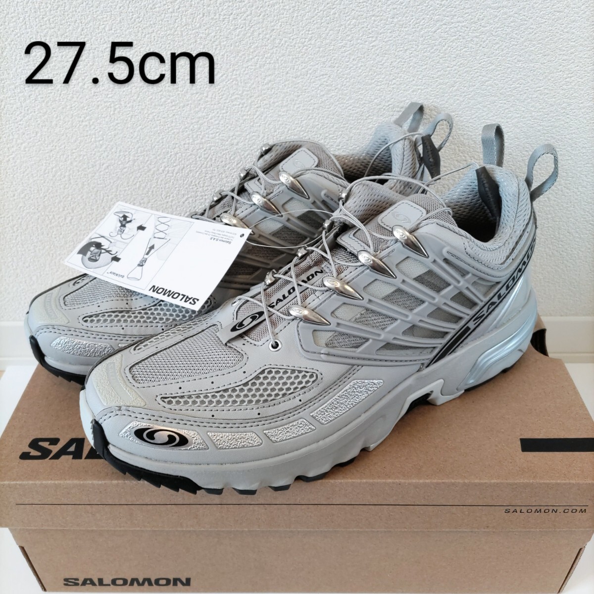 27 5㎝ 新品 SALOMON ACS PRO シルバー グレー メタリック 27 5㎝ 新品 SALOMON ACS PRO シルバー グレー メタリック