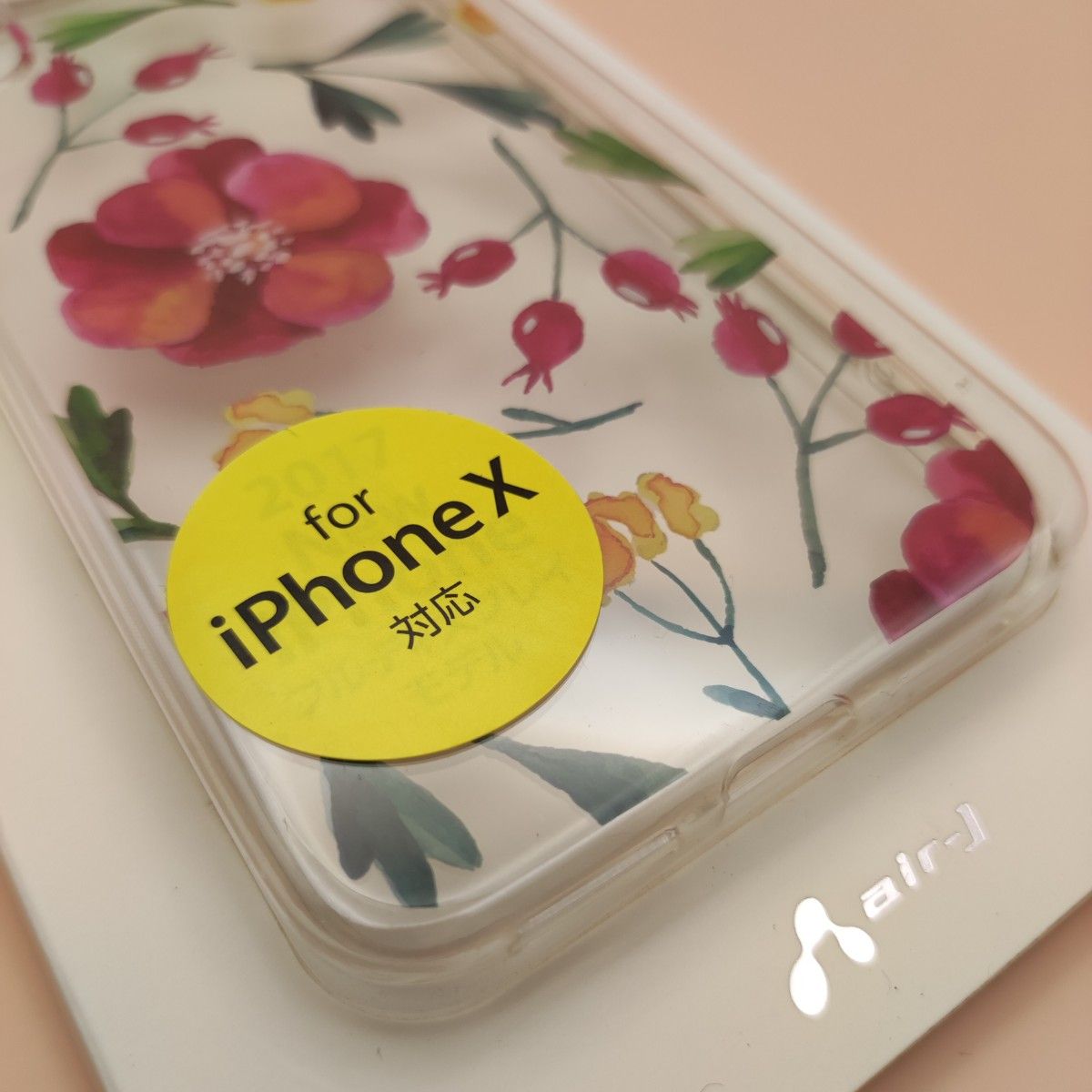 ♪花柄 クリア 透明♪ iPhone X XS ケース カバー 傷防止  TPU スマホケース