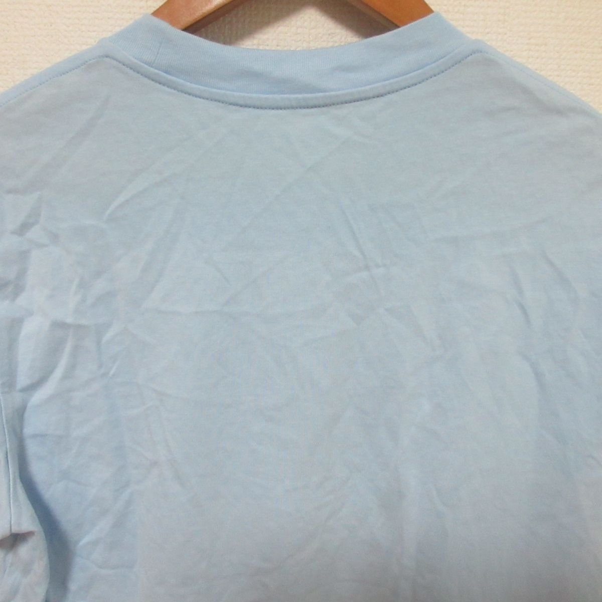 美品 22SS MARNI マルニ クルーネック ロゴ刺繍 半袖 Tシャツ カットソー サイズ38 ブルー ◆_画像4