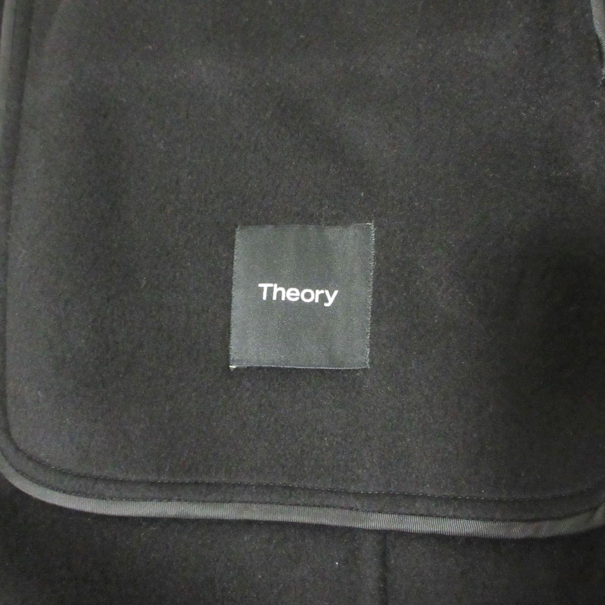 美品 22AW Theory セオリー LUXE NEW DIVIDE SUFFOLK F DB DFW カシミアブレンド ダブルブレスト チェスターコート メンズ XS ブラック 024_画像3