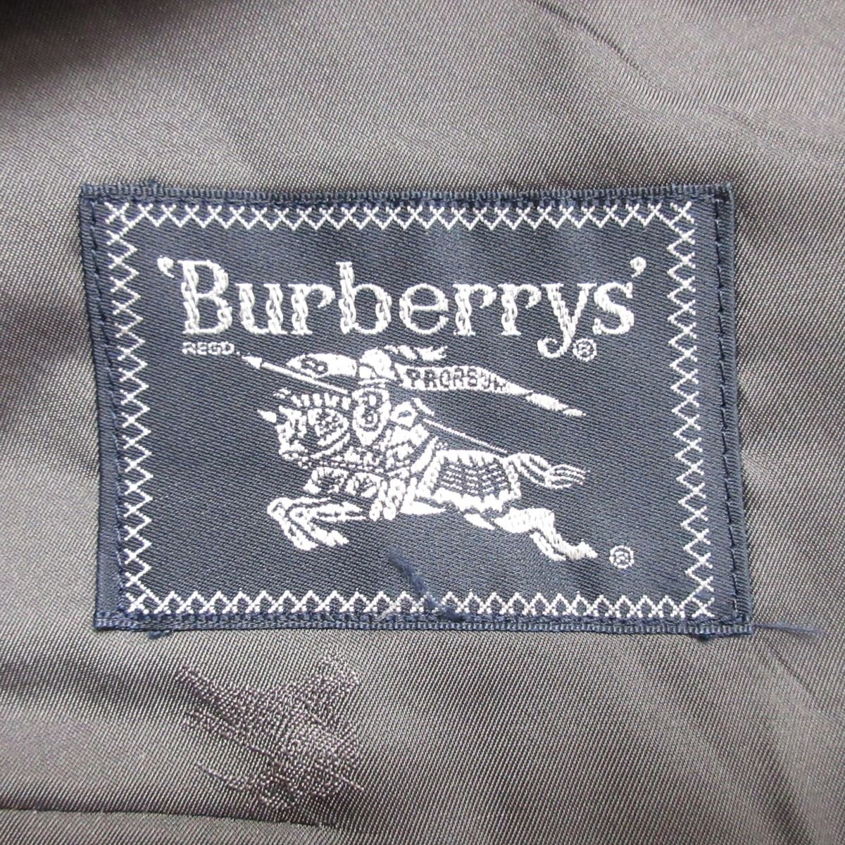 美品 Burberrys バーバリー ダブル テーラードジャケット スーツジャケット 94-90-160 BE3 グレー_画像3