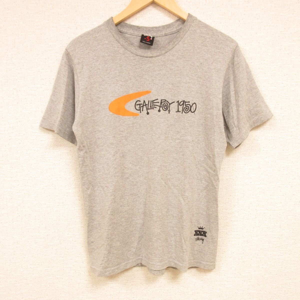 Красота Stussy Stussy Print с коротким рукавом T -Fish Cut -и -сей S Grey