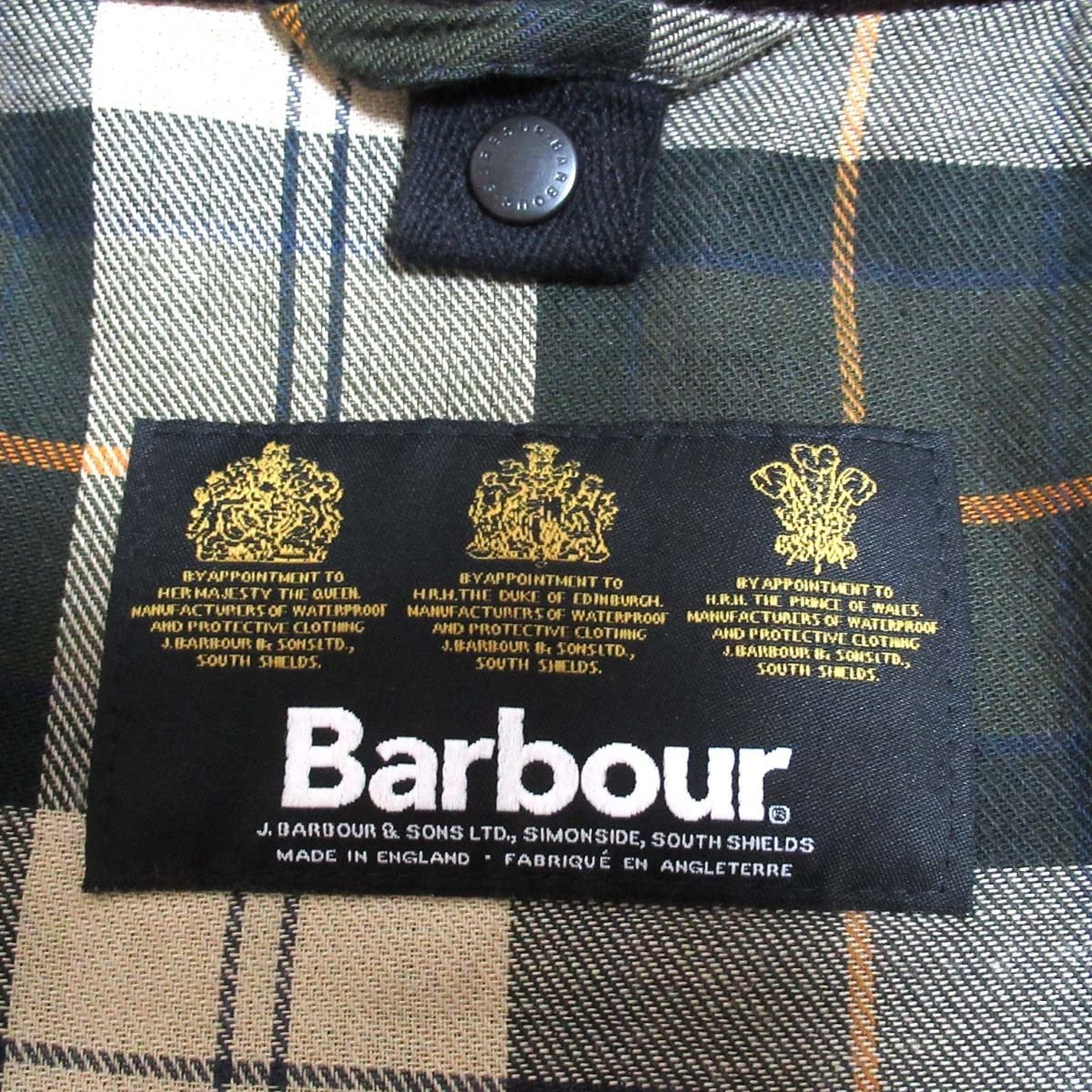 美品 Barbour バブアー SL BEDALE ビデイル ワックスコーティング オイルドジャケット 1702255 36サイズ ダークグリーン×ダークブラウン_画像8