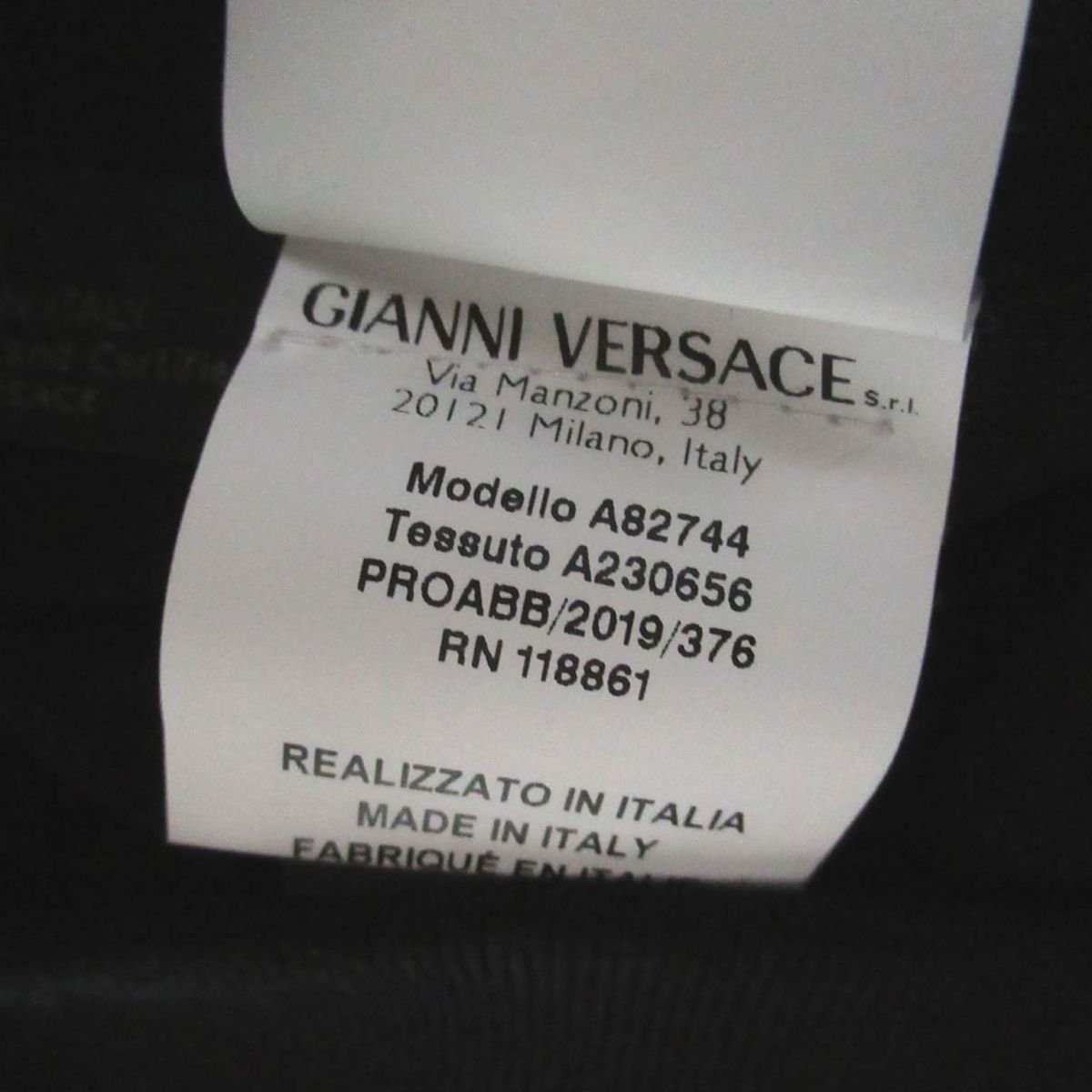 美品 VERSACE ヴェルサーチ 2019年モデル メデューサ サイドライン トラックジャケット ジャージ XS 170/84A ブラック×ホワイト_画像6