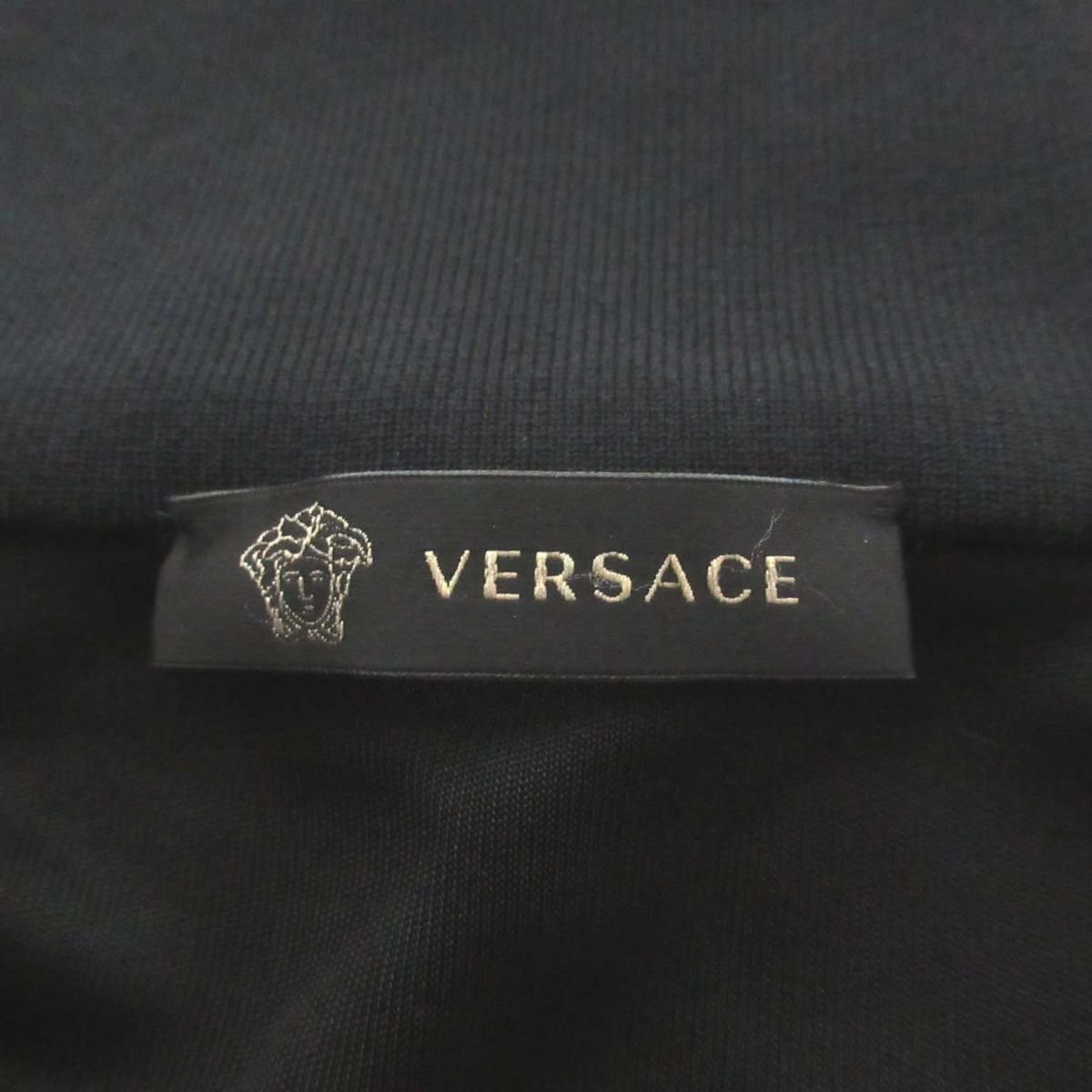  beautiful goods VERSACE Versace 2019 year of model mete.-sa side line jersey jersey XS 170/84A black × white 